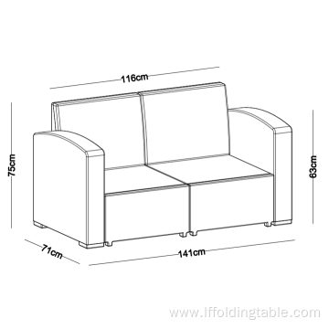4 Seater PP Outdoor Sofa Set